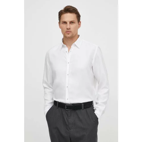 Boss Košulja za muškarce, boja: bijela, regular, s klasičnim ovratnikom