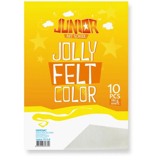 Junior jolly Color Felt, fini filc, A4, 10K, odaberite nijansu Bela Slike
