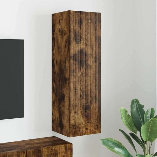 TV stenska omara Dimljeni oreh 30 x 31 x 100 cm Konstruiran les, (5000112842) Cene