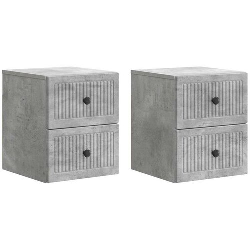  Stenski nočni omarici 2 pcs Betonsko siva 33 x 34,5 x 40 cm, (5000233520) Cene