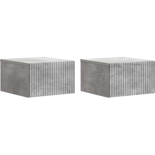  Stenski nočni omarici 2 pcs Betonsko siva 33 x 34,5 x 20 cm, (5000209517) Cene