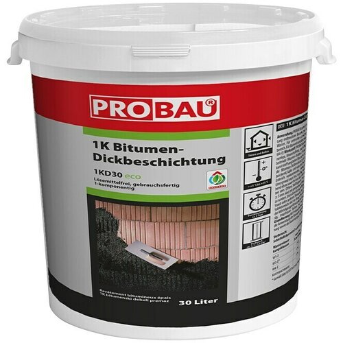 PROBAU Bitumenski premaz (30 l, Bez otapala, Spremno za upotrebu) Slike
