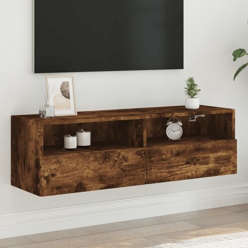 VidaXL Zidni TV ormarić boja hrasta 100 x 30 x 30 cm konstruirano drvo Slike