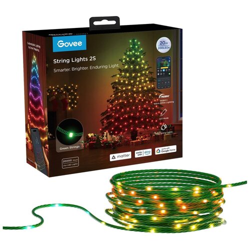 GOVEE LED RGBICW Spolja&scaron;nji božićni lanac 2700-6500K 20m Wi-Fi Matter IP65 Cene