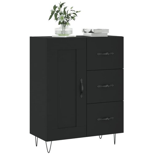  Komoda crna 69,5 x 34 x 90 cm od konstruiranog drva Slike