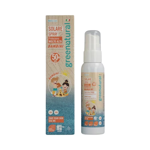 Greenatural Sprej za zaščito otroške kože pred soncem ZF 50+
