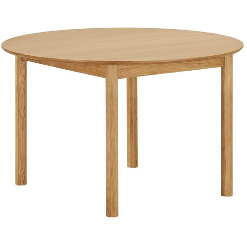 House Nordic Okrogla raztegljiva jedilna miza z dodatno plo&amp;scaron;čo v hrastovem dekorju &amp;oslash; 120 cm Bundaberg &amp;ndash; Slike