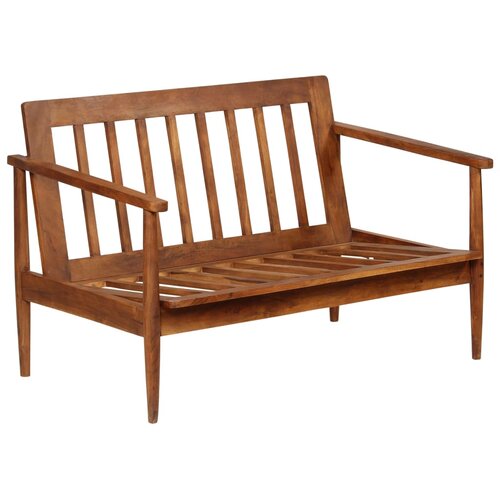  3-dijelni set sofa od prave kože i masivnog drva bagrema smeđi Slike