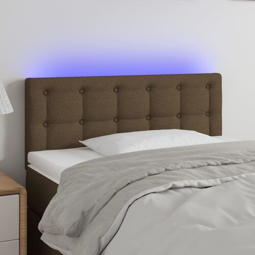  LED uzglavlje tamnosmeđe 100x5x78/88 cm od tkanine Cijene
