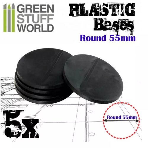 Green Stuff World Plastic Round Base 55mm - PACKx5 Slike