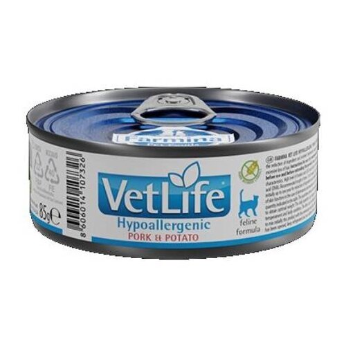 Vet Life Hypoallergenic Pork&Potato 12x85g Cene