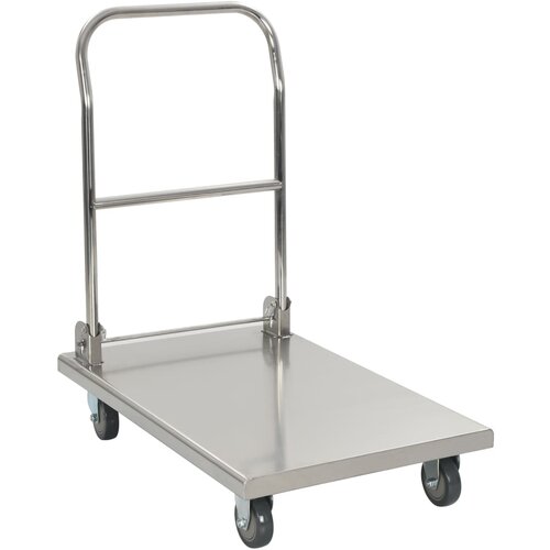 vidaXL Voziček s platformo srebrn 82x53x86 cm nerjaveče jeklo Cene
