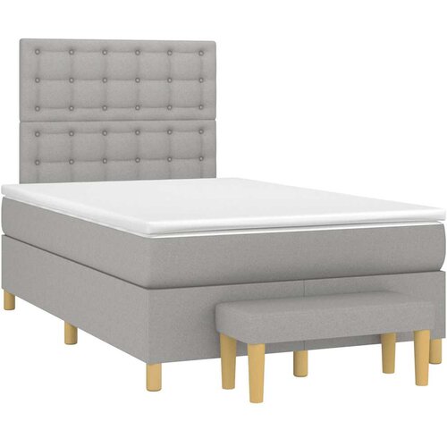  Krevet s oprugama i madracem svjetlosivi 120x190 cm od tkanine Cijene