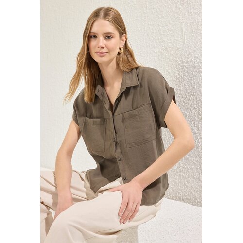 TRENDYOLMILLA mu&scaron;ka ko&scaron;ulja Twoss25Go00093, khaki-khaki Cene