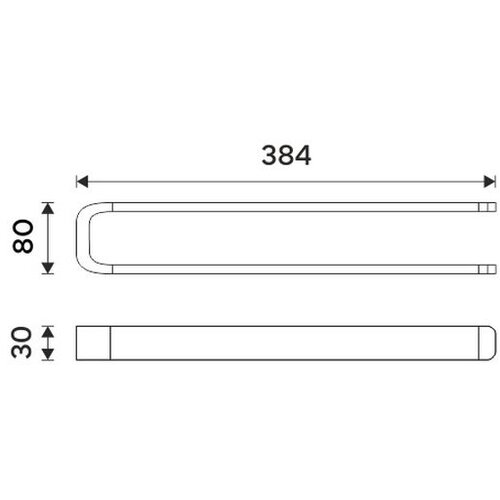  nimco nk 30098-26 - zidni držač za pe&amp;scaron;kire nikau 39 cm sjajni hrom Slike