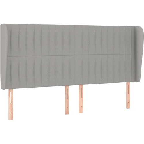 Uzglavlje s u&amp;scaron;ima svjetlosivo 203x23x118/128 cm od tkanine Slike