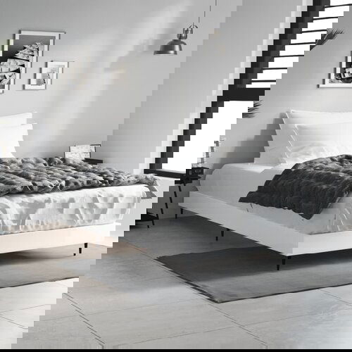 vidaXL Okvir za krevet visoki sjaj bijeli 90x200 cm konstruirano drvo Cene