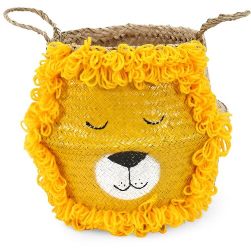 Compactor Žuta /u prirodnoj boji dječja kutija za pohranu od morske trave ø 30x28 cm Lion – Cene