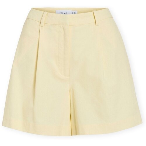 Vila Kratke hlače & Bermuda Alara Shorts - Pastel Yellow Rumena Cene