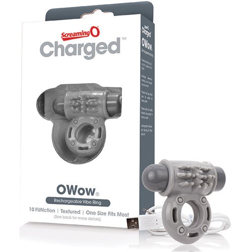 The Screaming O Obroček za penis Charged OWow, siv, (21107263) Slike