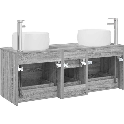  Set namje&amp;scaron;taja za kupaonicu 3 kom. Siva Sonoma 49.5 x 44.5 x 66 cm Slike