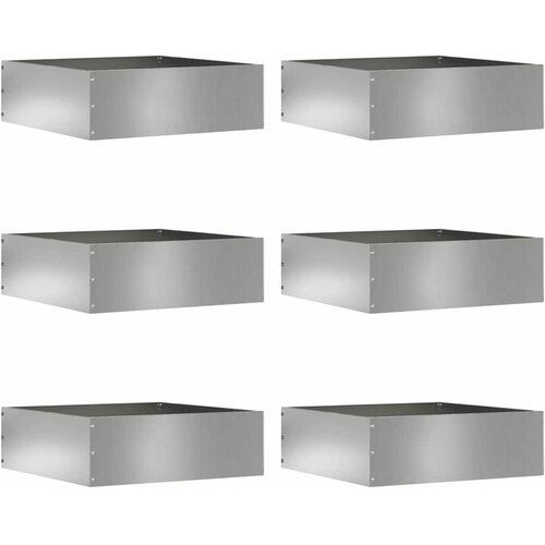  Ograda oko Travnjaka 6 pcs Srebrno 40 x 40 x 13 cm Slike