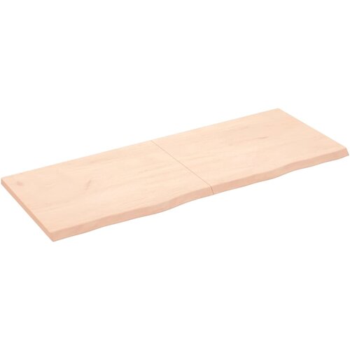 VidaXL Stenska polica 160x60x4 cm neobdelana trdna hrastovina Slike