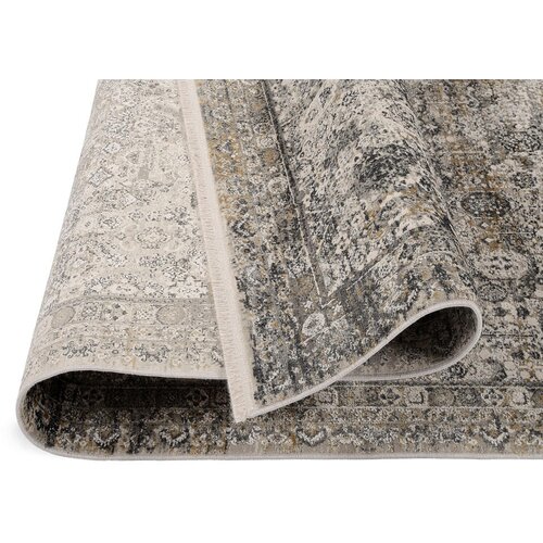 Dieter Knoll TKANA PREPROGA Toulon 240/340 cm siva, zlate barve Slike