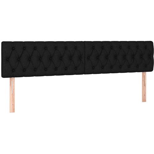  Krevet s oprugama i madracem crni 180x200 cm od tkanine Slike