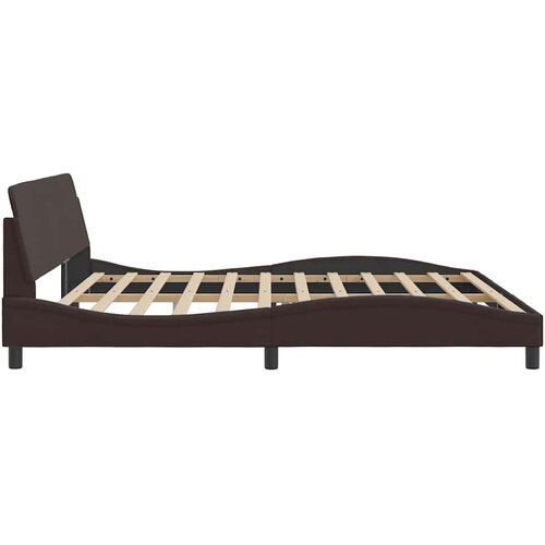  Okvir za krevet Dover tamnosmeđi 200x200 cm od tkanine Slike