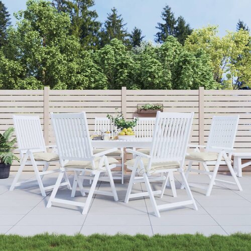 vidaXL Jastuci za stolice 6 kom krem bijeli 40x40x7 cm tkanina Oxford Cijene