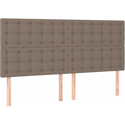  Krevet s oprugama i madracem smeđesivi 180x200 cm tkanina Slike