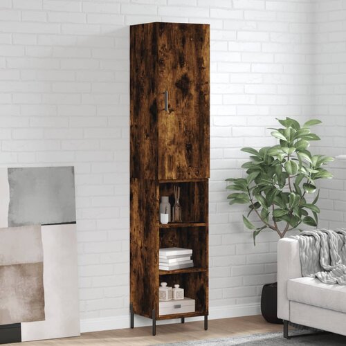 vidaXL Visoka komoda dimljeni hrast 34 5x34x180cm konstruiranog drva Cijene
