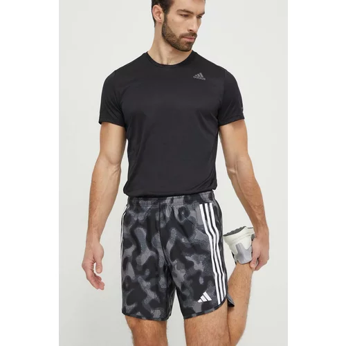 Adidas Kratke hlače za tek Own the Run siva barva