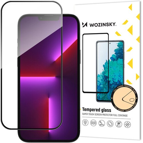 Wozinsky Celozaslonsko kaljeno steklo z okvirjem za iPhone 15 Plus, črno, (21521763) Slike