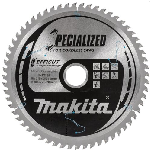 Makita list za testeru od tvrdog metala efficut 216x30x60T E-12192 Cene