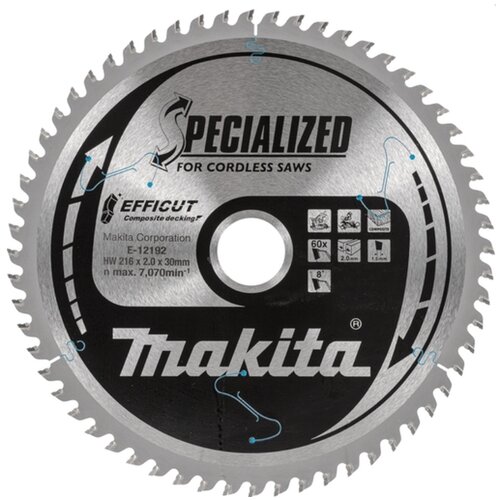 Makita žagin list efficut 216x30x60Z za lesne kompozite, E-12192 Slike