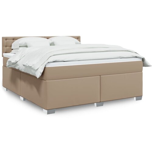 Krevet box spring s madracem cappuccino 180x200 cm umjetna koža Cene