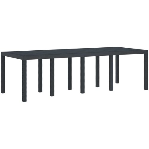  Stol za vrt Antracit 250 x 100 x 73 cm poliratan Cijene