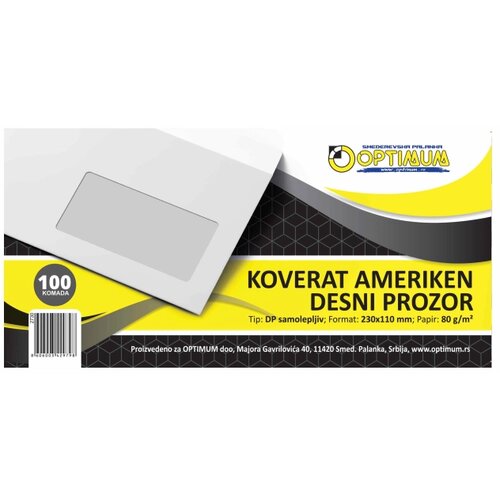 Koverat AMERIKEN DESNI PROZOR DP 1/100 SAMOLEPIV *SR Slike