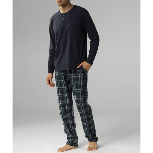 Atlantic Men&amp;#039;s pajamas - dark blue/dark green Slike