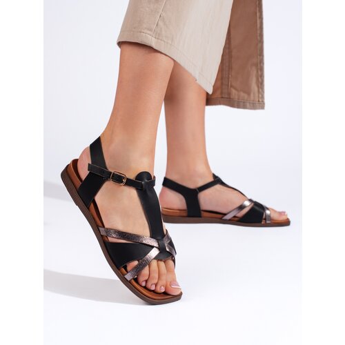 Sergio Leone s Black Flat Sandals Cijene