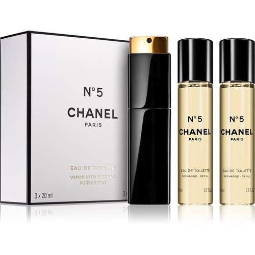 Chanel No.5 3x 20 ml toaletna voda &amp;quot;zasuči in razpr&amp;scaron;i&amp;quot; 20 ml za ženske Slike