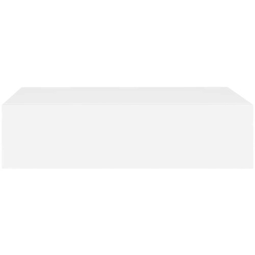 VidaXL Zidna polica s ladicom bijela 40 x 23,5 x 10 cm MDF Slike