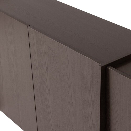 WOOOD Temno rjava komoda v jesenovem dekorju 200x85x44 cm Brock &amp;ndash; Slike
