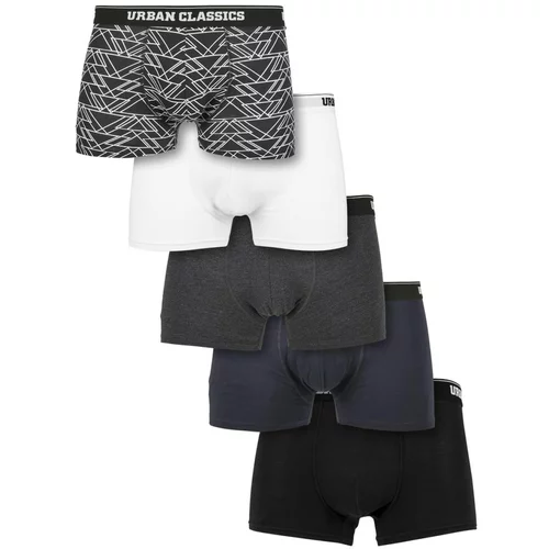 Urban Classics Organic Boxer Shorts 5-Pack M.stripeaop+m.aop+blk+asp+wht