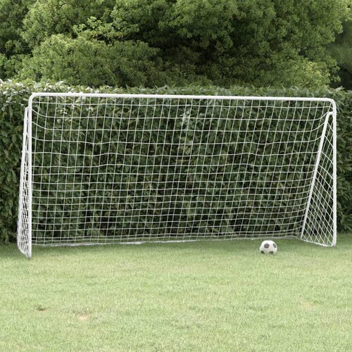vidaXL Nogometni gol s mrežom bijeli 366 x 122 x 182 cm čelčni Cijene