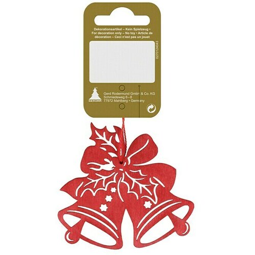  dekorativni artikl zvono (crvene boje, drvo, 1 kom) Cijene