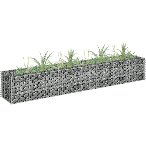 vidaXL Gabionska sadilica od pocinčanog čelika 180 x 30 x 30 cm Cijene