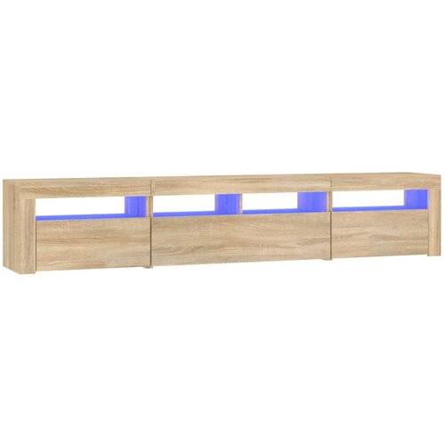 vidaXL TV omarica z LED lučkami sonoma hrast 210x35x40 cm, (20734806) Cene
